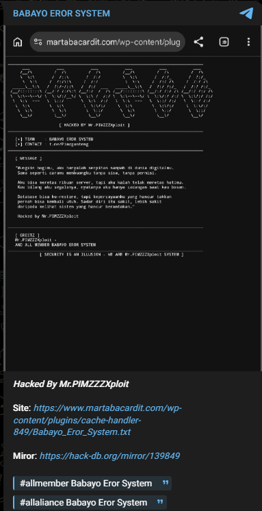 BABAYO EROR SYSTEM target the website of Marta Bacardit Photography