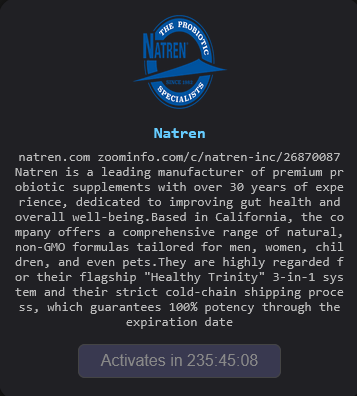 Natren, Inc. falls victim to The Gentlemen Ransomware