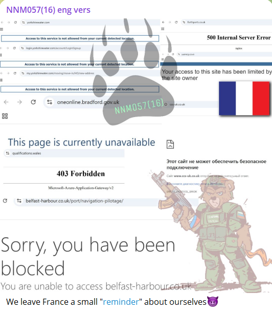 NoName targets the website of National reception office