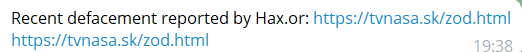 Hax.or targets the website of Televízia Naša