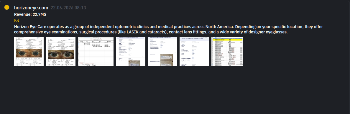 Horizon Eye Care falls victim to INC Ransom Ransomware