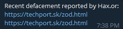 Hax.or targets the website of Techport