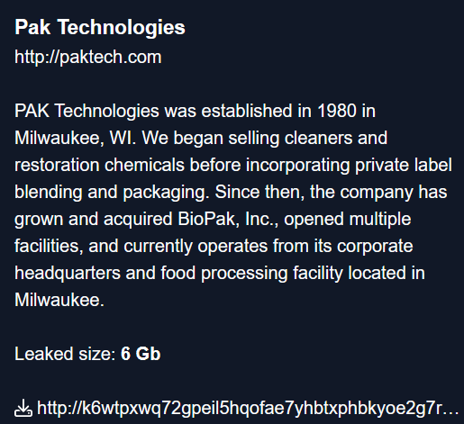 Pak Technologies Inc成为CHAOS勒索软件的受害者