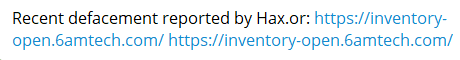 Hax.or targets the website of 6amTech
