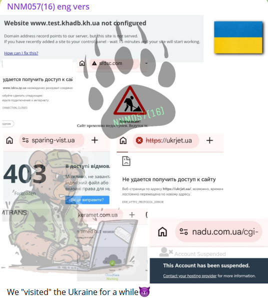 NoName targets the website of ukrjet