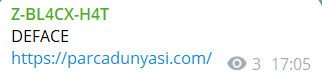 Z-BL4CX-H4T targets the website of ParçaDünyası