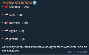 404 CREW CYBER TEAM claims to target UAE