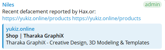 Hax.or targets the website of Tharaka GraphiX