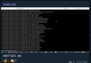 DARK 07x claims to target Fiscalía General del Estado de Sinaloa