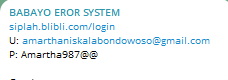 Alleged leak of login credentials to SIPLah Blibli