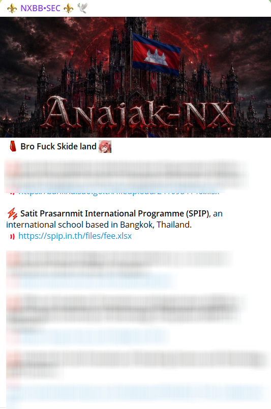 Alleged data breach of Satit Prasarnmit International Programme