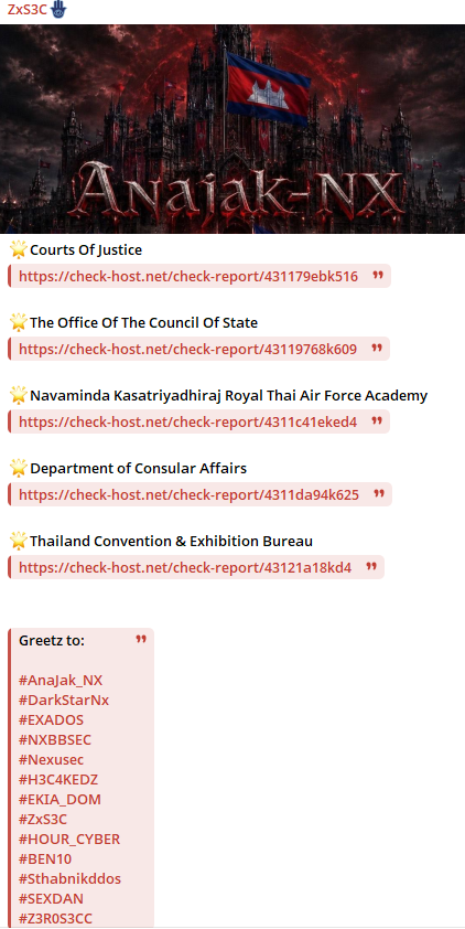 ZxS3C targets the website of Office of the Council of State