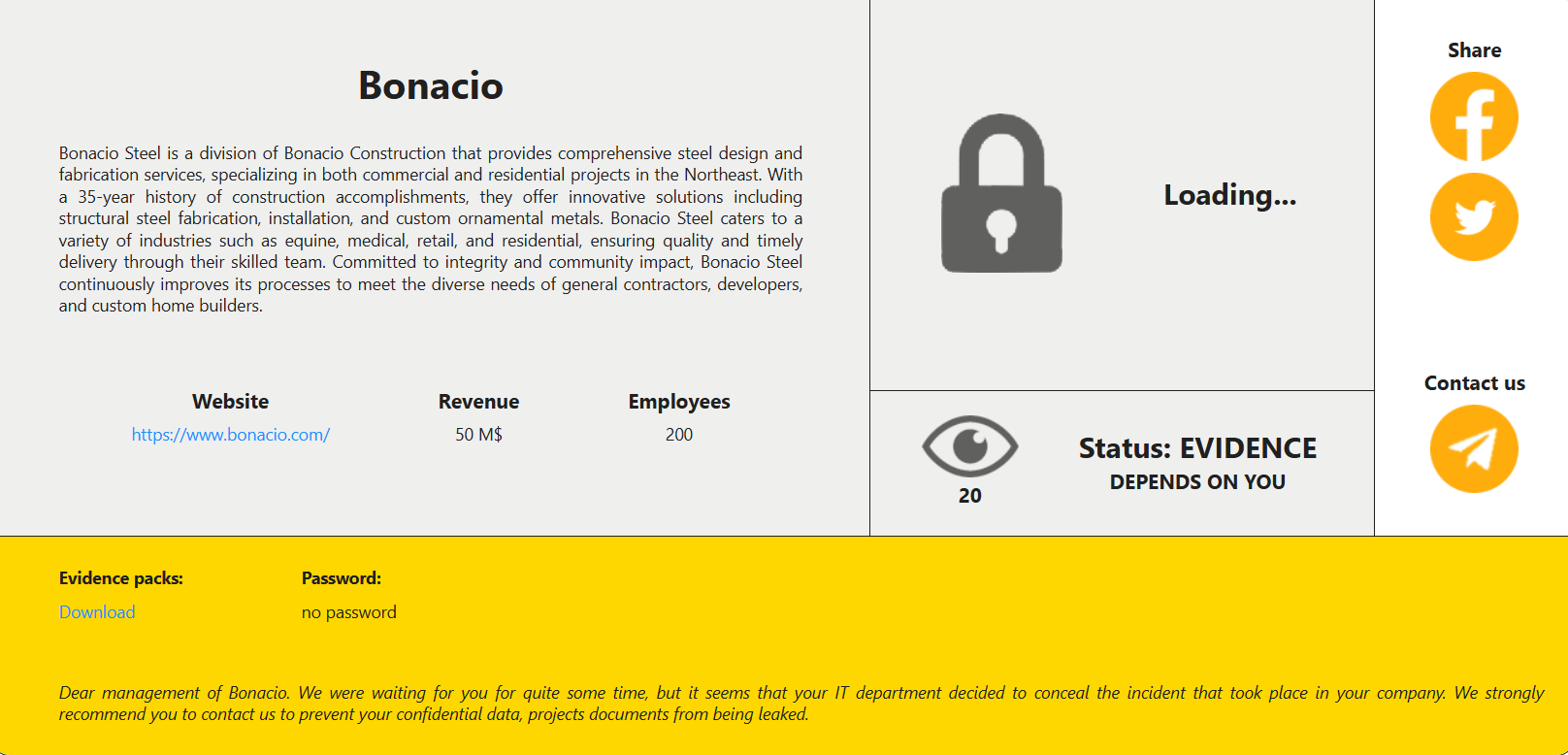 Bonacio falls victim to RansomHouse Ransomware