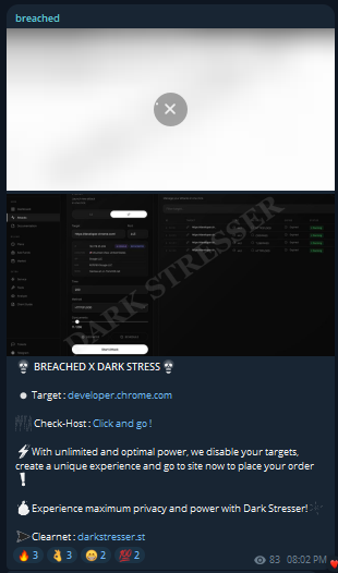Breached targets the website of Chrome for Developers