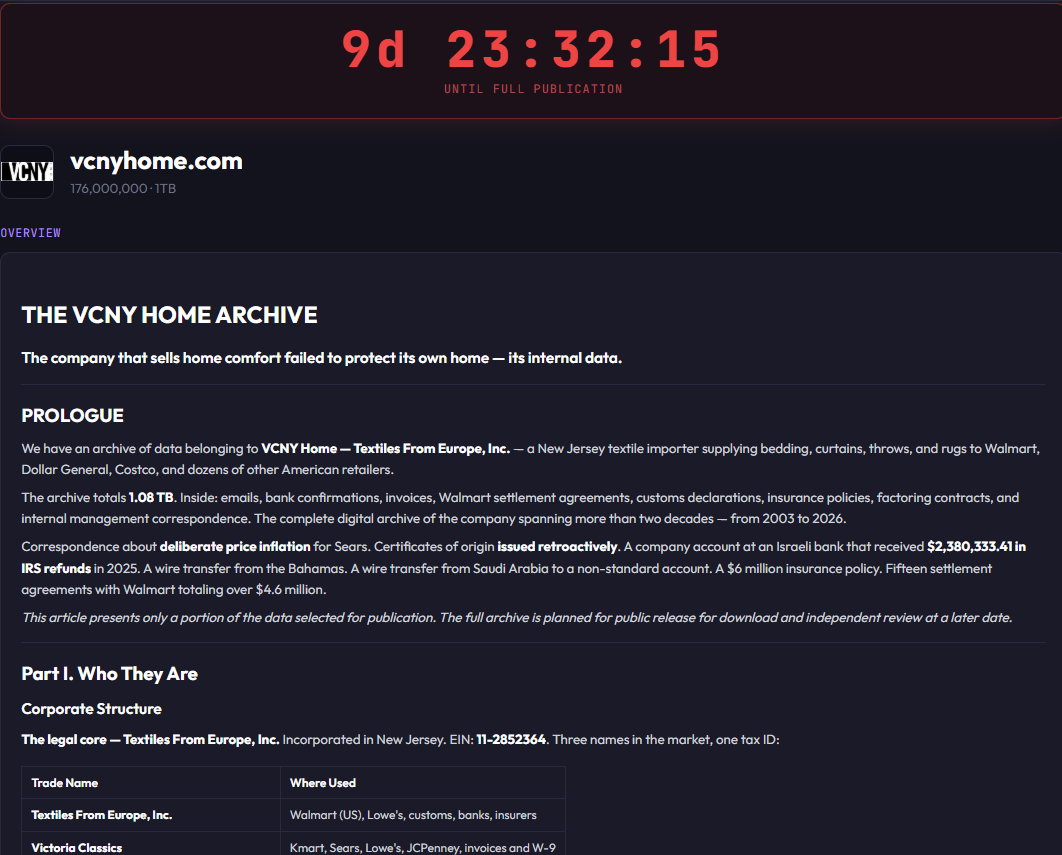 VCNY Home falls victim to SETTRA Ransomware