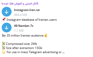 Alleged Leak of Instagram database of Iranian users