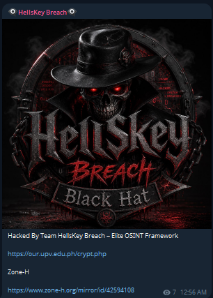 HellsKey Breach targets the website of Office of the University Registrar