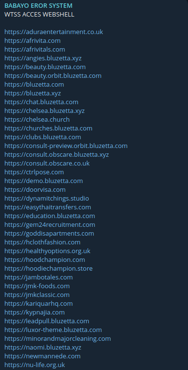 Alleged sale of webshell access to KariQuar